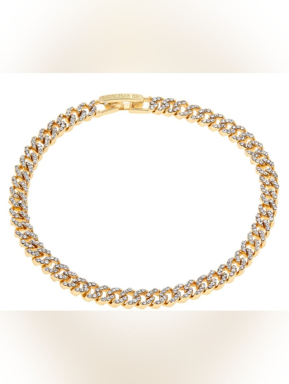 BAUBLEBAR Miley Goldtone Clear Stone Curb Chain Bracelet